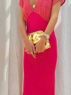 Never Fully Dressed Pink and Coral Maxi Dress